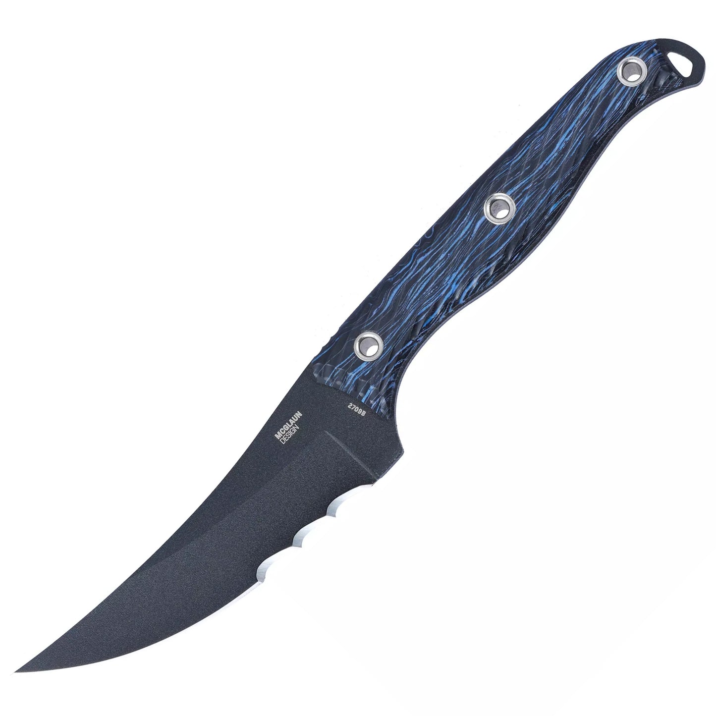 CRKT Clever Girl Veff Serrated 4.6" SK-5 Blue G10 Fixed Blade Knife by Ryan Johnson 2709B