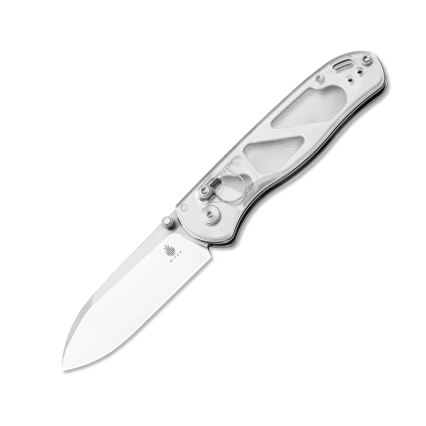 Kizer Drop Bear Clutch-Lock 2.97" Nitro-V Acrylic Folding Knife V3619A1