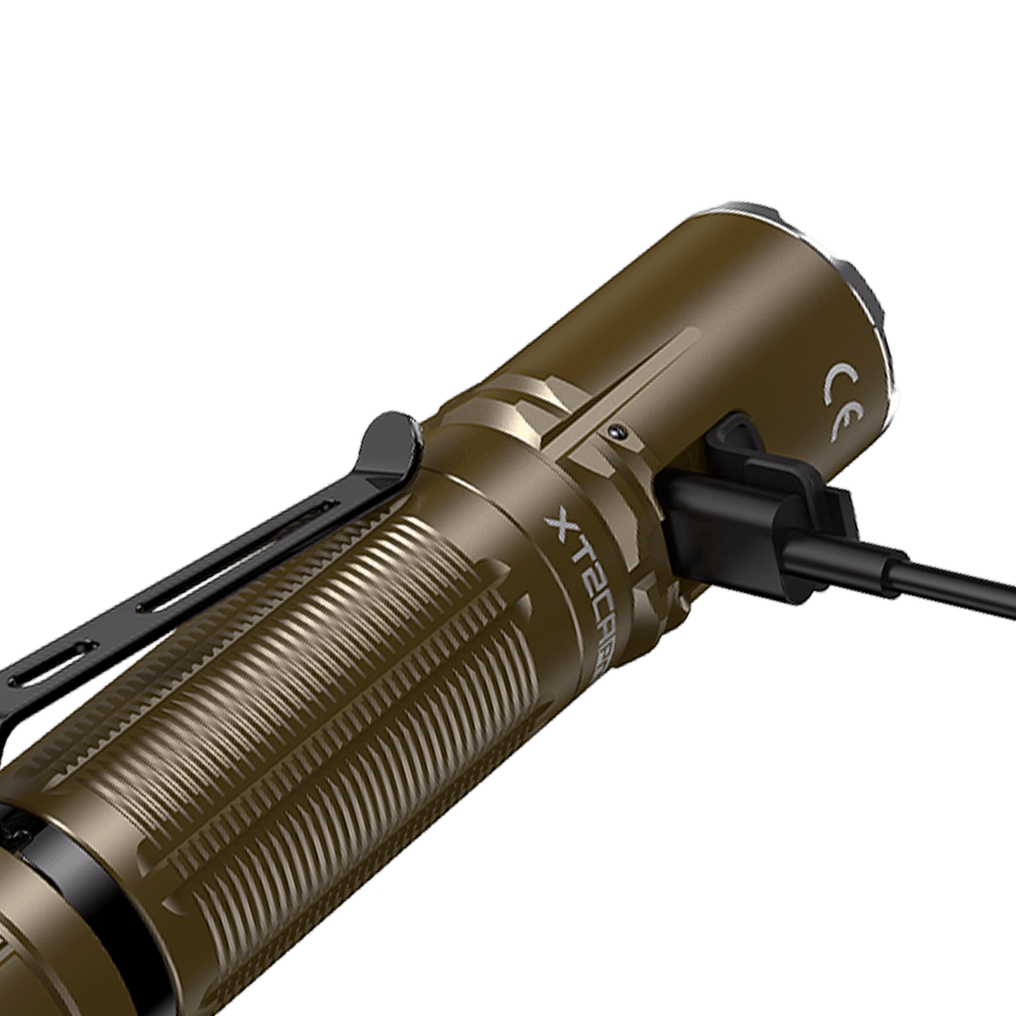 Klarus XT2CR PRO 2100LM CREE XHP35 HD Desert Tan IPX8 Waterproof USB-C Tactical Flashlight