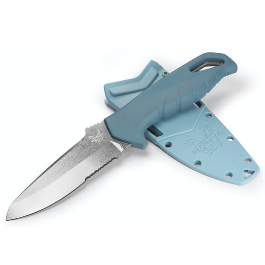 Benchmade 18040S Undercurrent 4.32" CPM-Magnacut Blue Santoprene Fixed Blade Knife