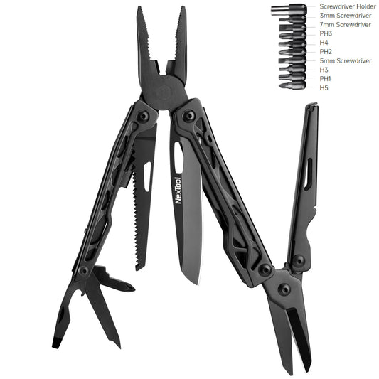 NexTool Black Knight Multi-Tool 11 Functions with Pouch and Bit Kit