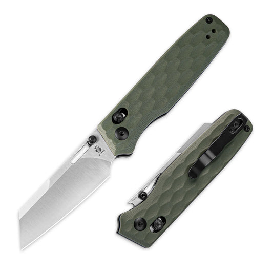 Kizer Task Clutch-Lock 3.04" 154CM Green G10 Folding Knife V3641C3