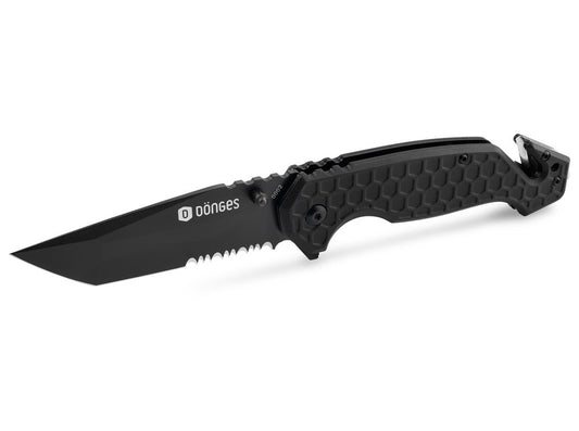 Boker Plus Donges Basic Tactical 3.43" Black Aluminium Rescue Folding Knife