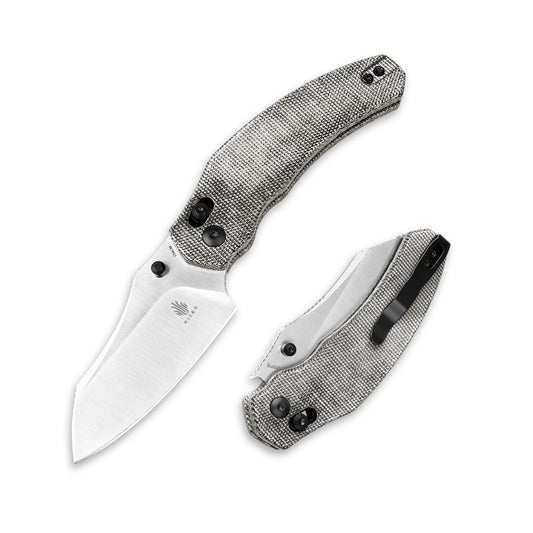 Kizer Bulldog Clutch-Lock 3" 154CM Canvas Micarta Folding Knife V3672C2