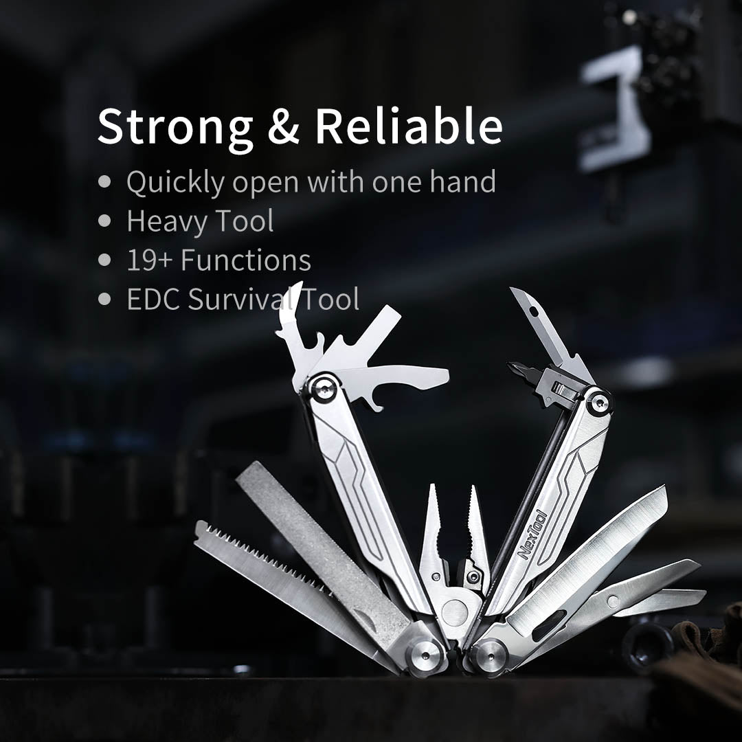 NexTool Flagship Captain Heavy-Duty Multi-Tool with 19 Functions