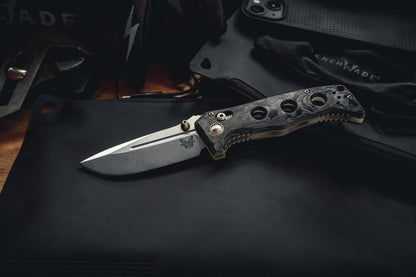 Benchmade 273-03 Mini Adamas 3.25" CPM-Magnacut Marbled Carbon Fiber Folding Knife