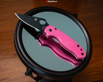 Spyderco Para 3 Lightweight Pink DLC 2.93" CTS BD1N FRN Folding Knife C223PPNBK