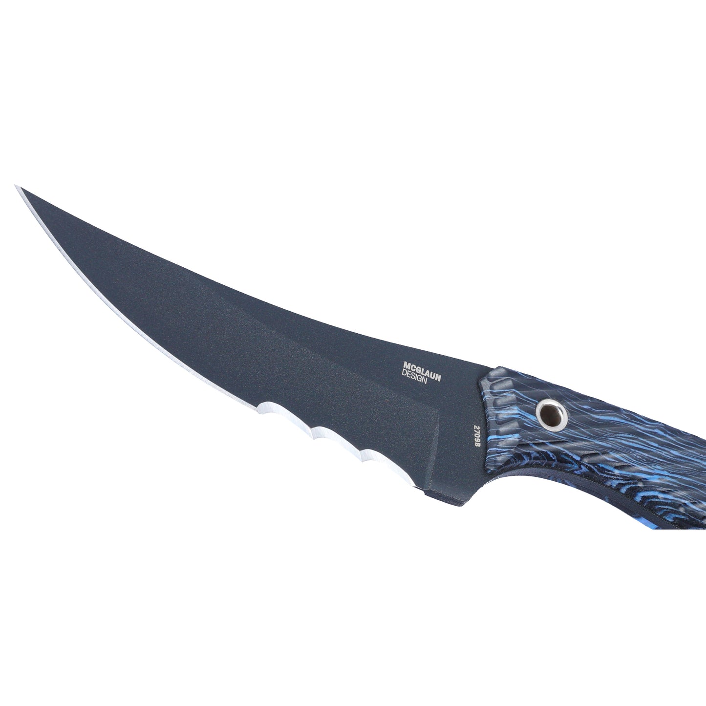 CRKT Clever Girl Veff Serrated 4.6" SK-5 Blue G10 Fixed Blade Knife by Ryan Johnson 2709B