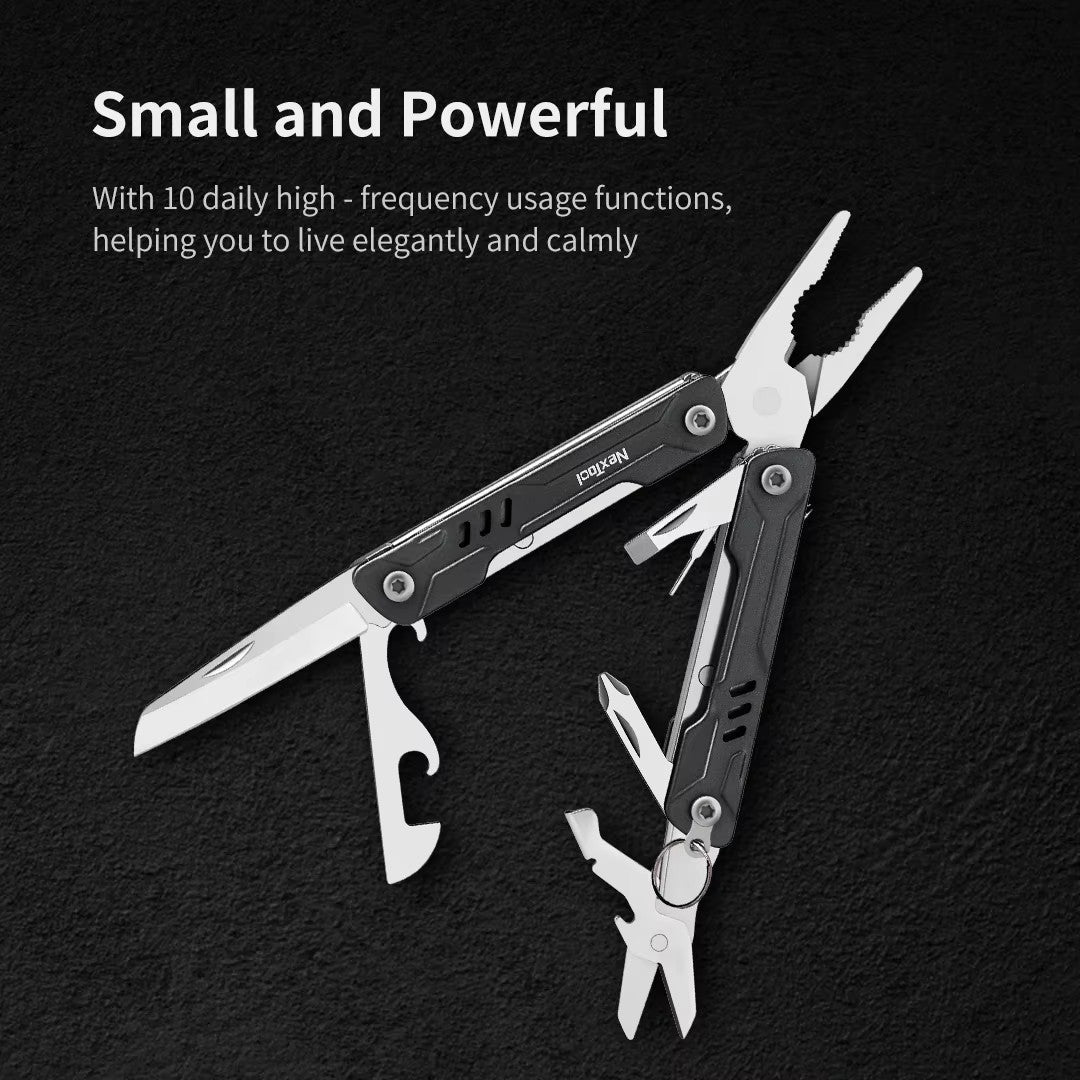 NexTool Mini Sailor Black Compact Multi-Tool with 10 Functions