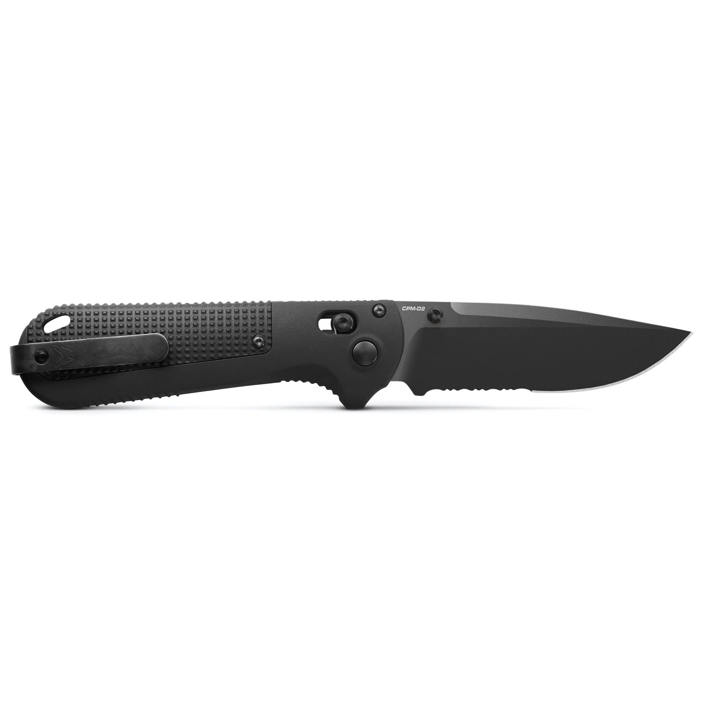 Benchmade 430SBK-02 Redoubt Serrated 3.55" CPM-D2 Cerakote Black Grivory Folding Knife