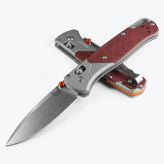 Benchmade 535-09 Bugout 3.24" CPM-S90V Folding Knife with Aluminium / Redstone Richlite Handle