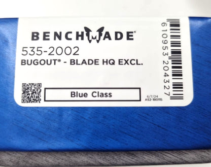 Benchmade 535-2002 Blade HQ Exclusive Bugout 3.24" Satin Cerakote CPM-20CV Folding Knife with Gray G10 Handle