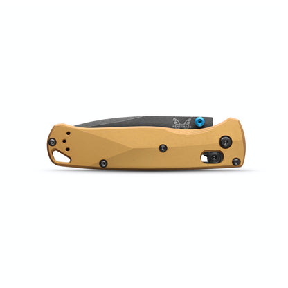 Benchmade 535BK-07 Bugout 3.24" DLC Battlewashed M390 Folding Knife with Burnt Brass Aluminium Handle