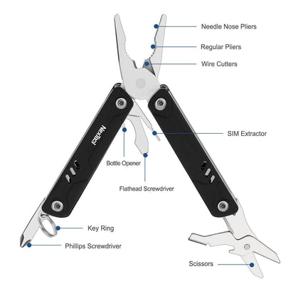 NexTool Mini Sailor Lite Bladeless TSA-Approved Compact Multi-Tool with 9 Functions