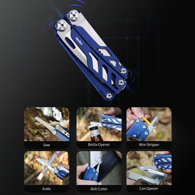 NexTool Flagship Pro Blue Multi-Tool 16 Functions with Nylon Pouch