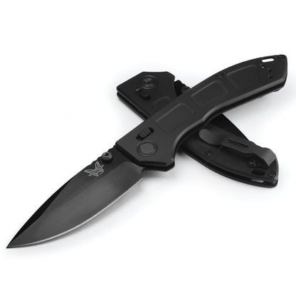 Benchmade 743BK-01 Mini Narrows 2.98" CPM-20CV Black DLC Titanium Folding Knife