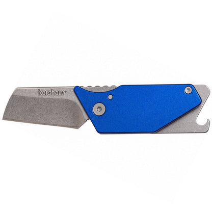 Kershaw Pub 1.6" Blue Aluminium Slip-Joint Folding Knife Bottle Opener - Sinkevich Design