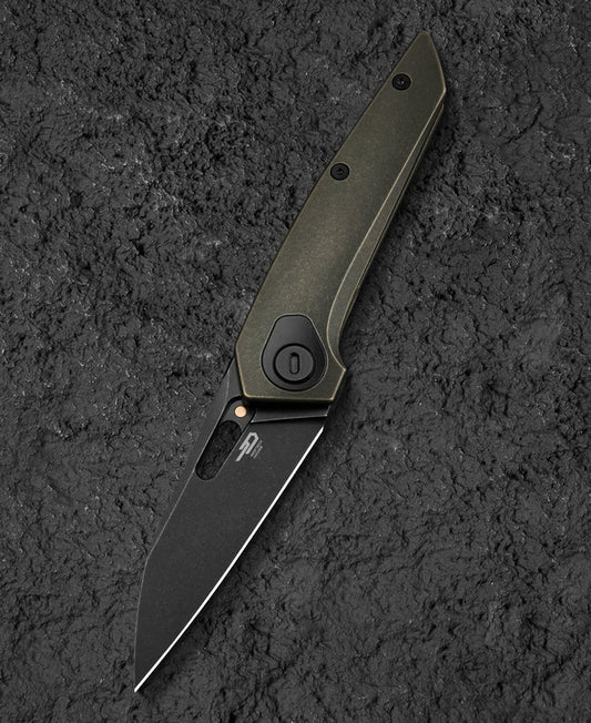 Bestech VK-Void 2.85" Elmax Black Bronze Stonewash Titanium Folding Knife by Vulpex BT2305D