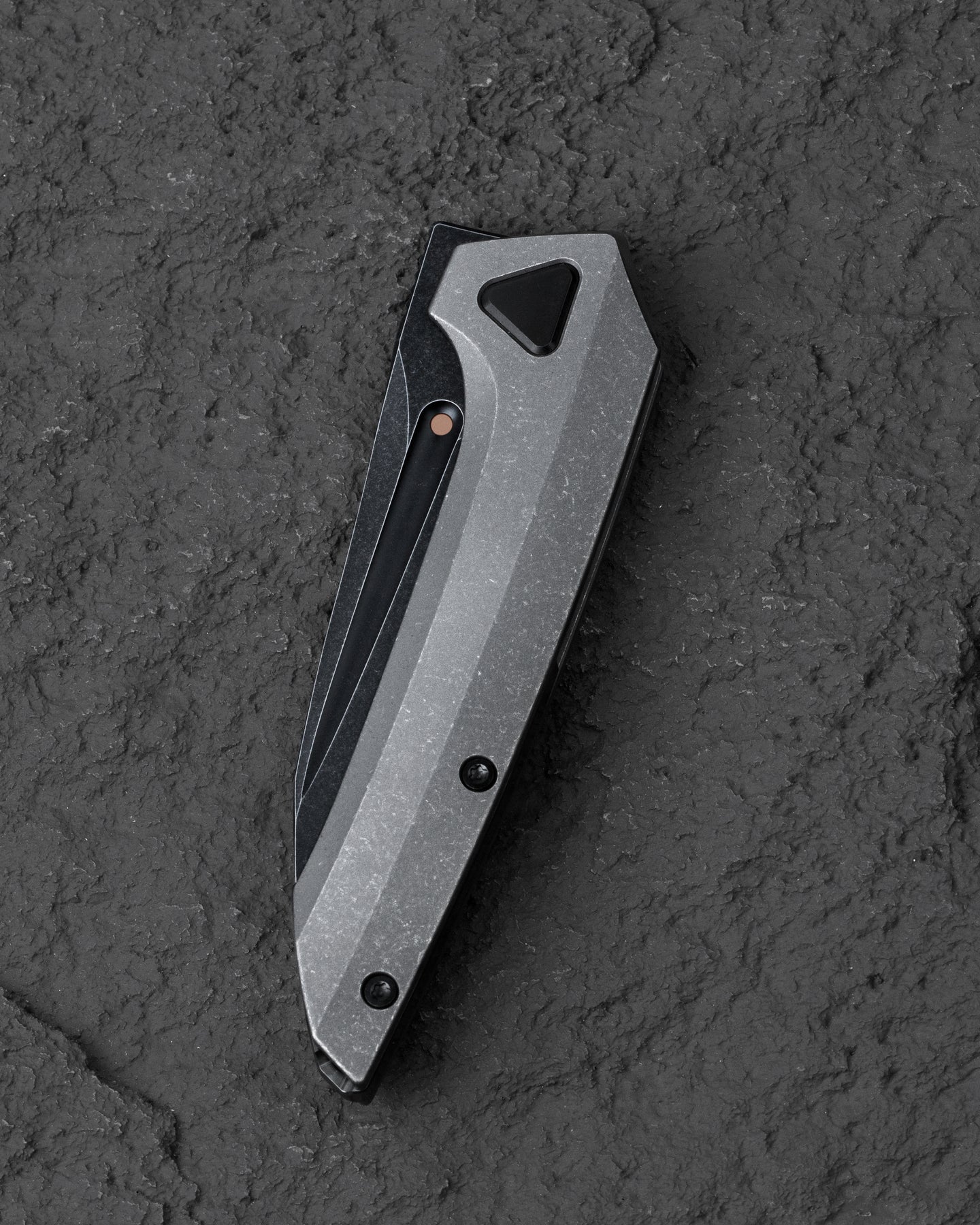 Bestech VK-Navi 3.3" Magnacut Dark Bead Blast Black Zirconium Titanium Folding Knife by Vulpex BT2404D