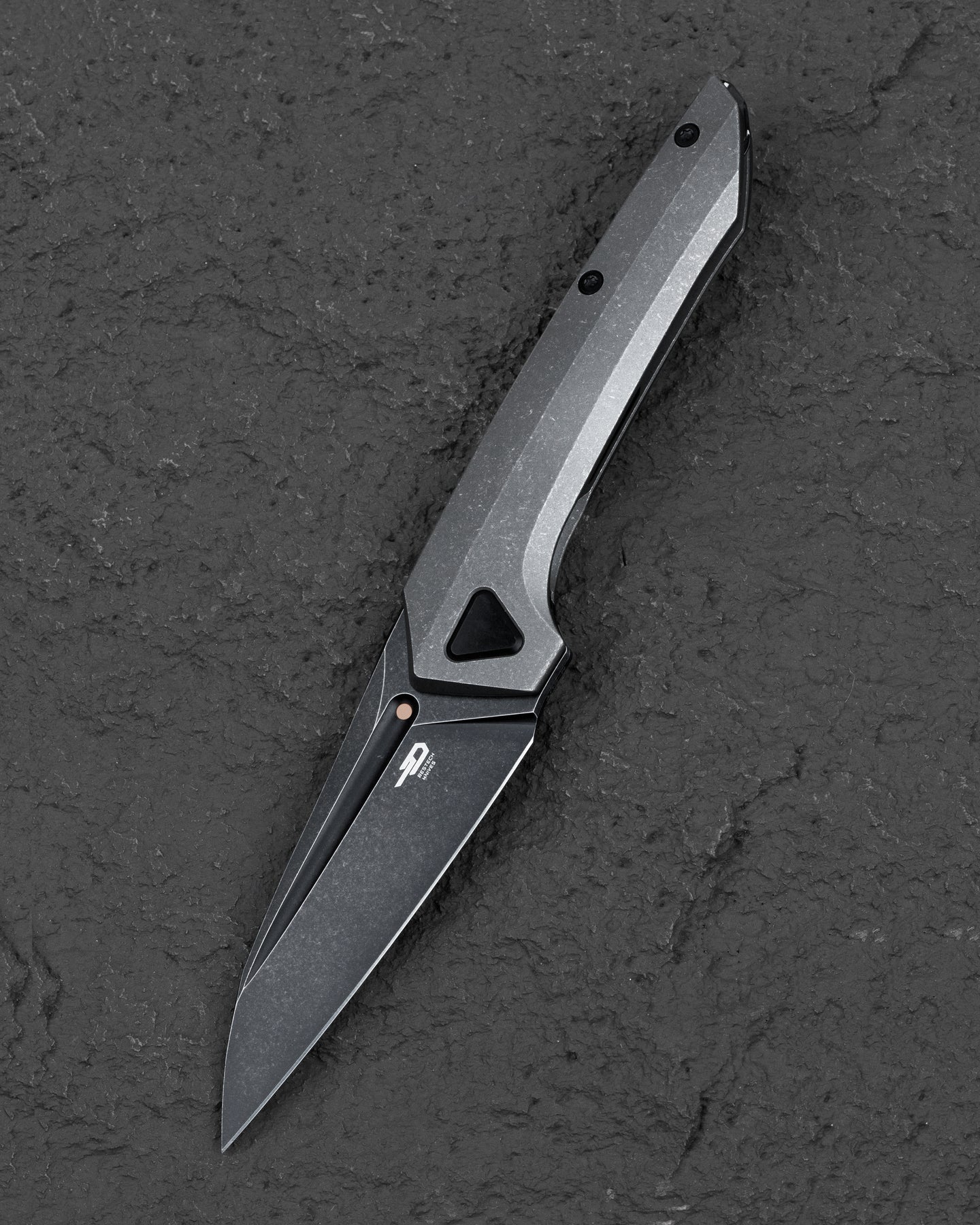 Bestech VK-Navi 3.3" Magnacut Dark Bead Blast Black Zirconium Titanium Folding Knife by Vulpex BT2404D