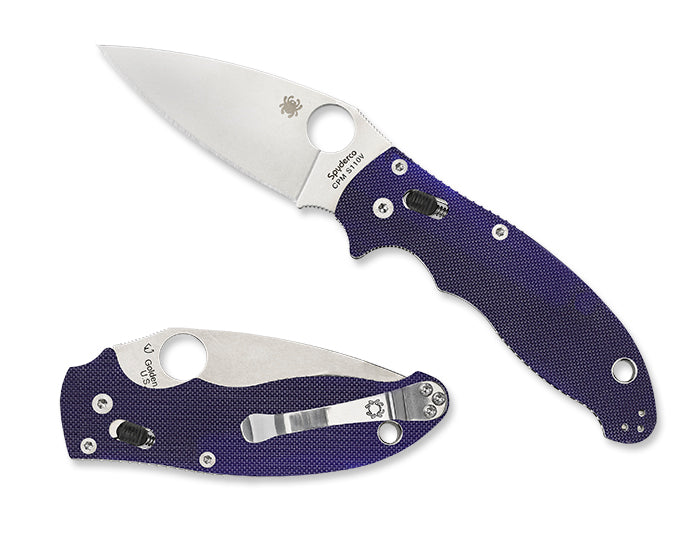 Spyderco Manix 2 CPM S110V Dark Blue G-10 Folding Knife C101GPDBL2