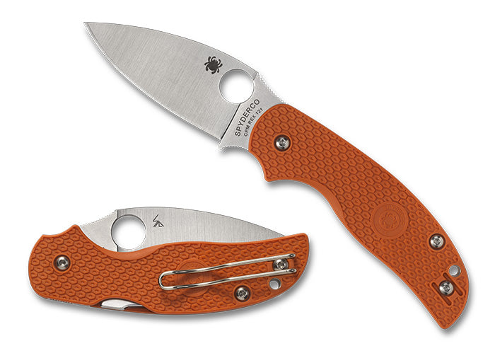 Spyderco Sage 5 Lightweight 3" CPM REX 121 Burnt Orange FRN Folding Knife C123BORP