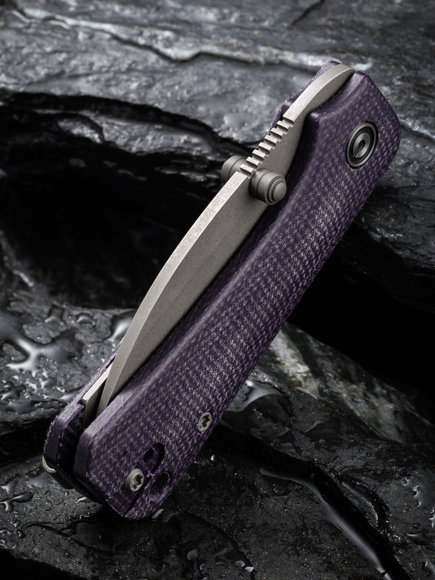 Civivi Baby Banter Wharncliffe 2.32" Nitro-V Purple Burlap Micarta Folding Knife C19068SC-2