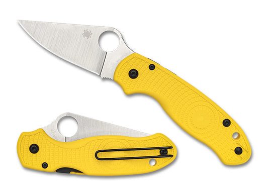 Spyderco Para 3 Lightweight 2.95" CPM Magnacut Yellow FRN Folding Knife C223PYL