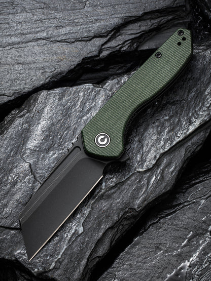 Civivi ExOne 2.94" Nitro-V Green Canvas Micarta Folding Knife by Brian Brown C23036-3