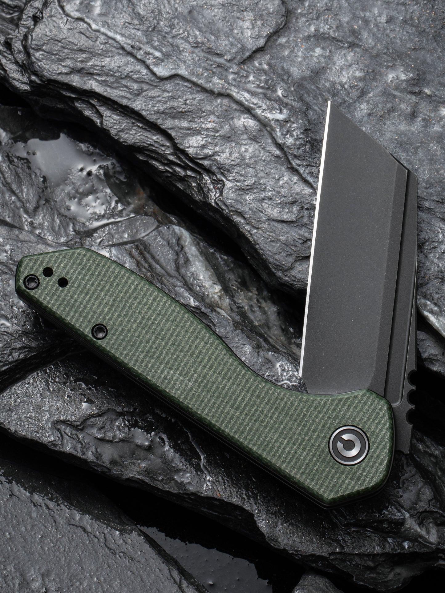 Civivi ExOne 2.94" Nitro-V Green Canvas Micarta Folding Knife by Brian Brown C23036-3