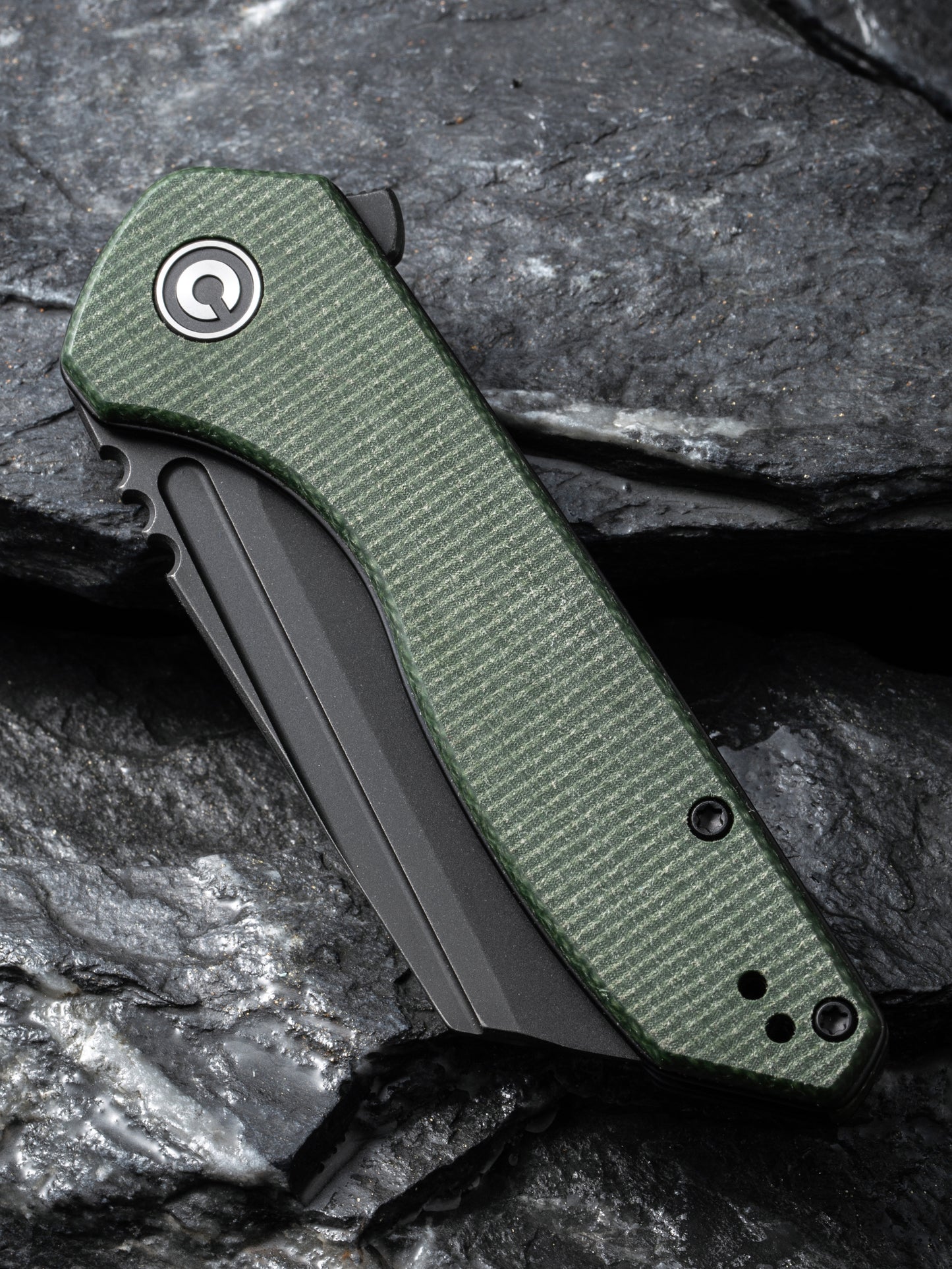 Civivi ExOne 2.94" Nitro-V Green Canvas Micarta Folding Knife by Brian Brown C23036-3