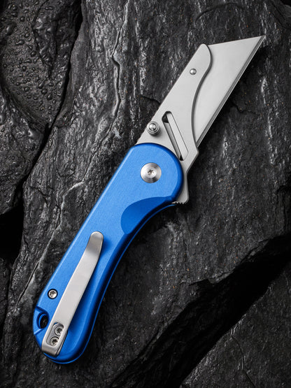 Civivi Elementum Utility Button Lock 2.26" Replaceable Blade Blue Folding Knife with 3 Extra Blades C23039B-2