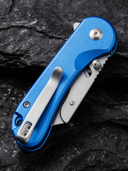 Civivi Elementum Utility Button Lock 2.26" Replaceable Blade Blue Folding Knife with 3 Extra Blades C23039B-2