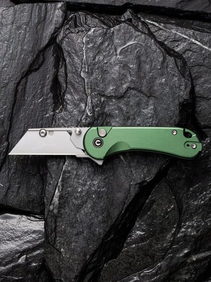 Civivi Elementum Utility Button Lock 2.26" Replaceable Blade Green Folding Knife with 3 Extra Blades C23039B-3