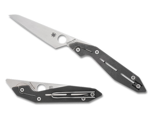 Spyderco Nand 3.19" M398 Ball Joint SLIPIT Titanium Folding Knife by Paul Alexander C270TIP