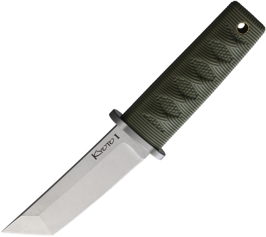 Cold Steel Kyoto I Tanto 3.25" 8Cr13MoV OD Green Fixed Blade Knife CS-17DA-ODSW