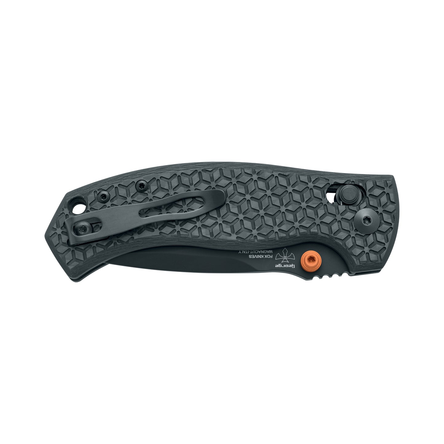 Fox Anzu 3.15" Magnacut Black PVD Carbon Fiber Folding Knife by Les George FX-560 CFOR