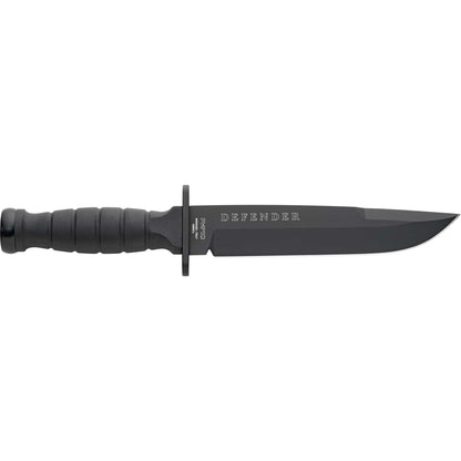 Fox Defender 6.81" N690Co Black FRN Fixed Blade Knife with Kydex Sheath FX-689 B