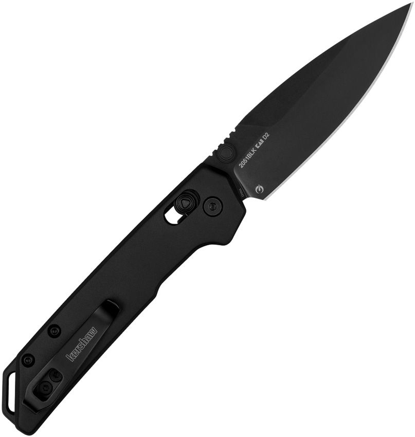 Kershaw Mini Iridium 3" D2 Black DuraLock KVT Black Aluminum Folding Knife 2051BLK