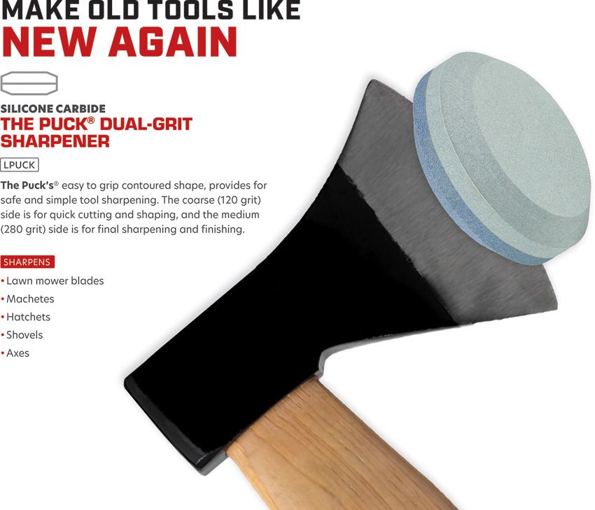 Lansky Puck Dual-Grit Axe / Machete Multi-Purpose Sharpener