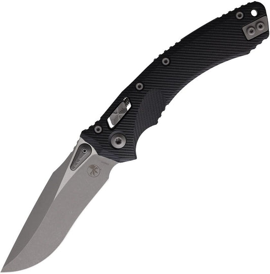 Microtech Amphibian Ram-Lok 3.9" M390MK Apocalyptic Black Fluted G10 Folding Knife