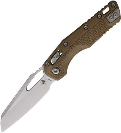 Microtech MSI Ram-Lok 3.9" M390MK Stonewashed Dark Earth Tri-Grip Polymer Folding Knife