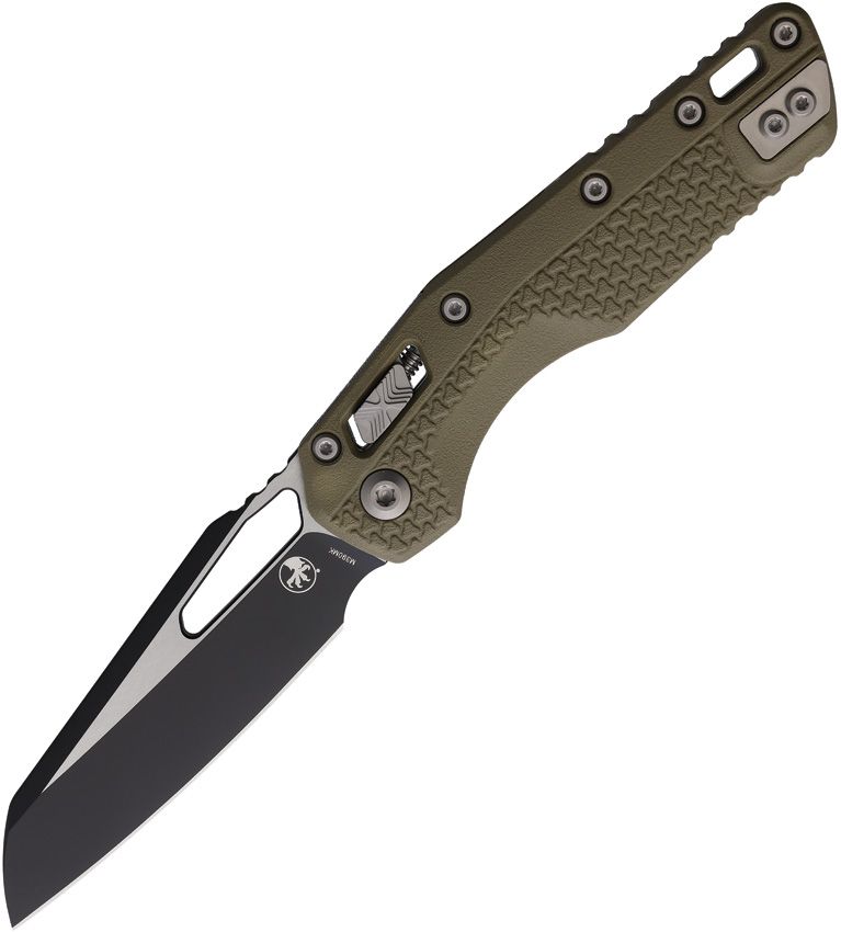 Microtech MSI Ram-Lok 3.9" M390MK Two-Tone OD Green Tri-Grip Polymer Folding Knife