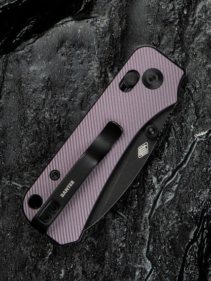 Civivi Baby Banter 2 2.34" Nitro-V Purple Aluminium Crossbar Lock Folding Knife C23074-2