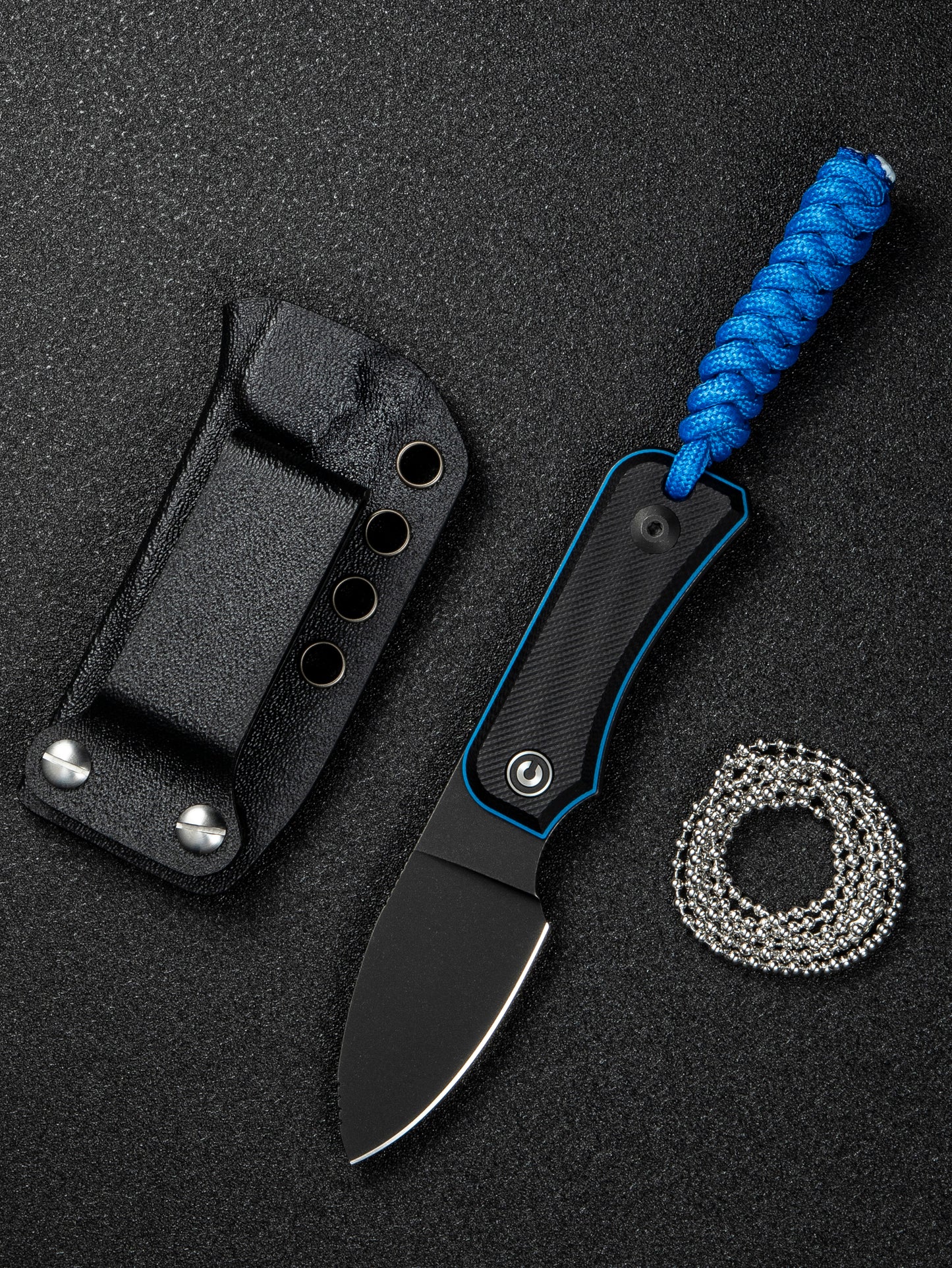 Civivi Baby Banter Fixed 2.39" Nitro-V Black/Blue G10 Fixed Blade Knife C23045-1