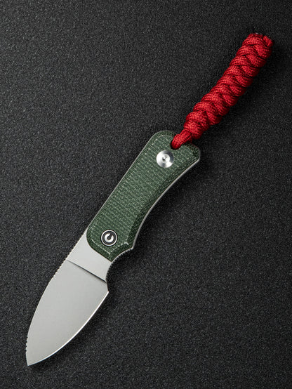 Civivi Baby Banter Fixed 2.39" Nitro-V Green Canvas Micarta Fixed Blade Knife C23045-2