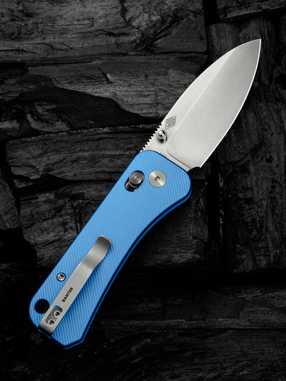 WE Banter 2 2.87" CPM S35VN Blue Aluminum Crossbar Lock Folding Knife WE23075-1