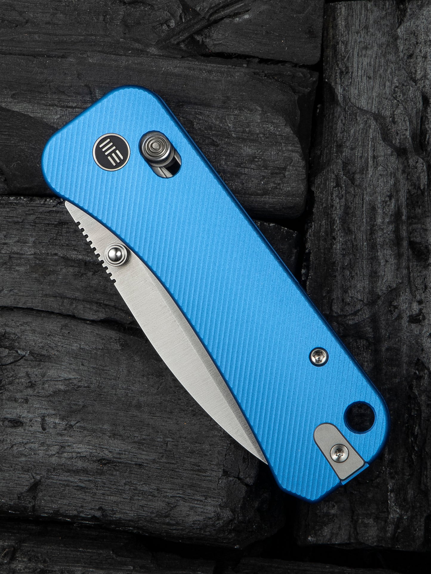 WE Banter 2 2.87" CPM S35VN Blue Aluminum Crossbar Lock Folding Knife WE23075-1