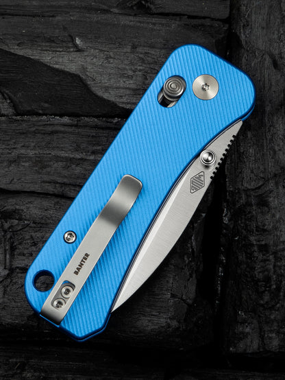 WE Banter 2 2.87" CPM S35VN Blue Aluminum Crossbar Lock Folding Knife WE23075-1