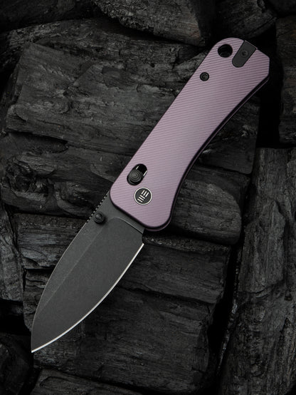 WE Banter 2 2.87" CPM S35VN Black/Purple Aluminum Crossbar Lock Folding Knife WE23075-2